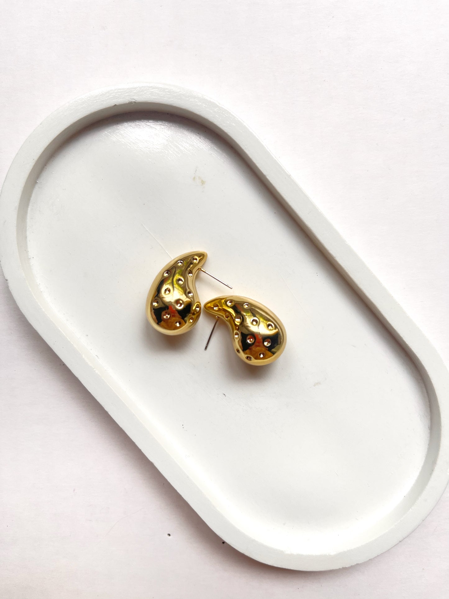 June tear drop earrings (18k gold plated )