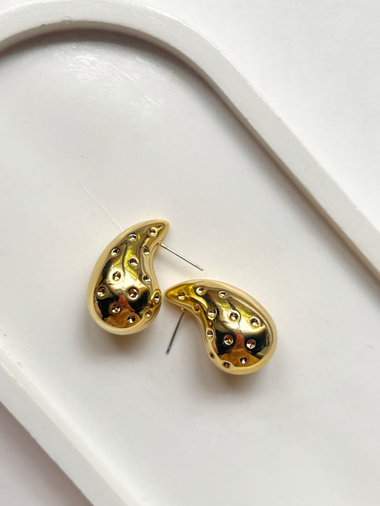 June tear drop earrings (18k gold plated )